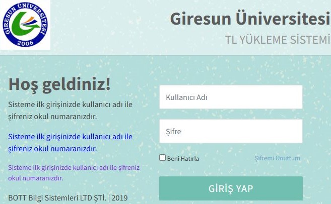 Yemek Kartı Yükleme Sistemi
